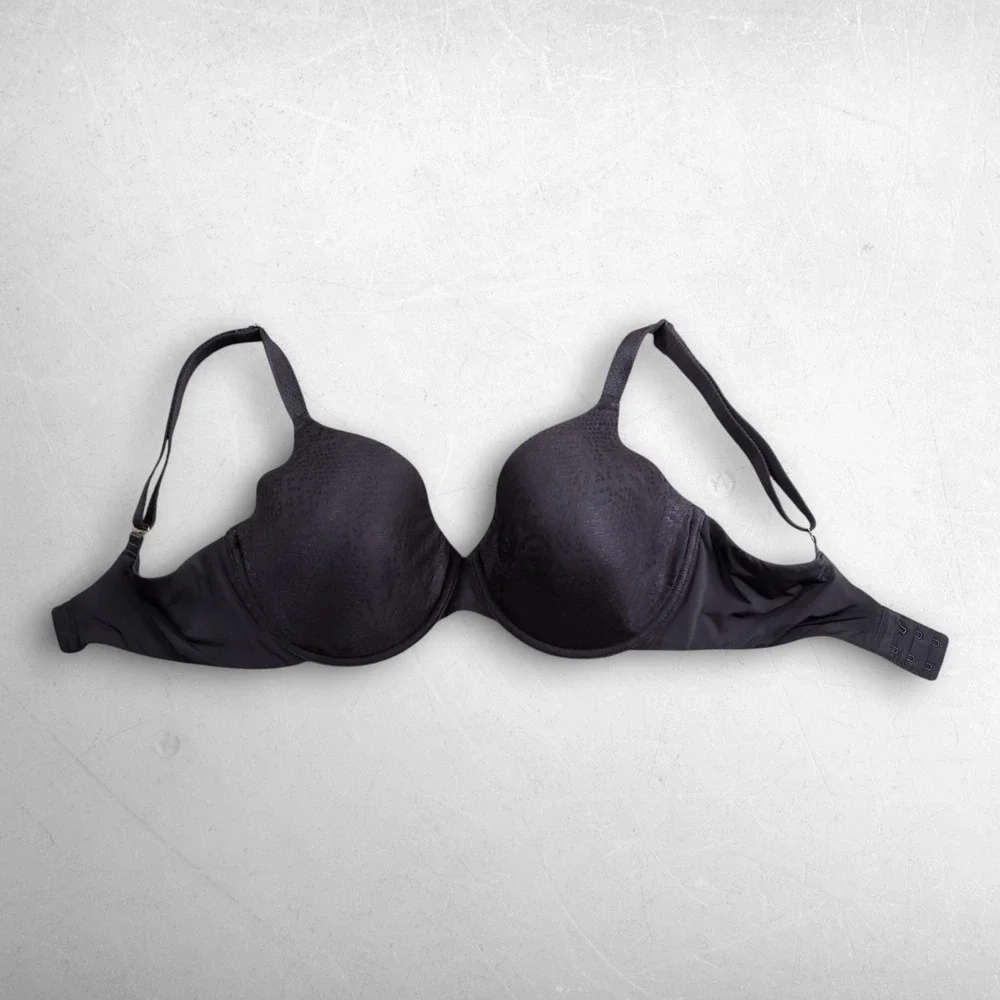 Natori Conform Full Fit Bra Women 32DDD Black Check Pattern Underwire Intimates